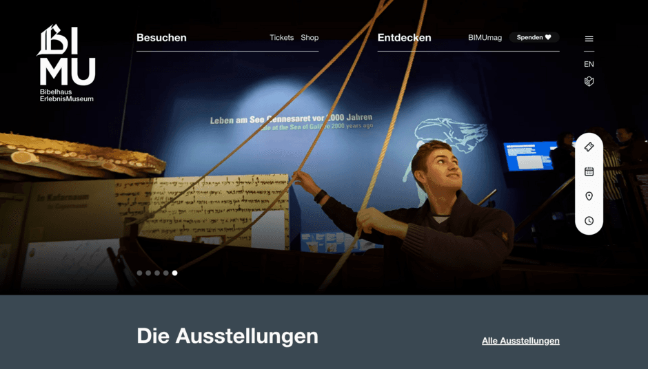 Bibelhaus Erlebnismuseum – Website