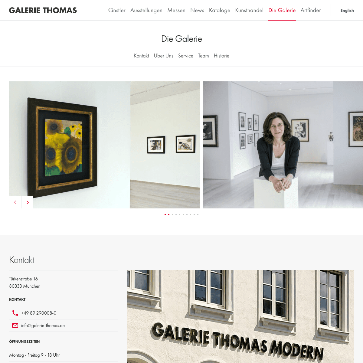 Galerie Thomas – Website