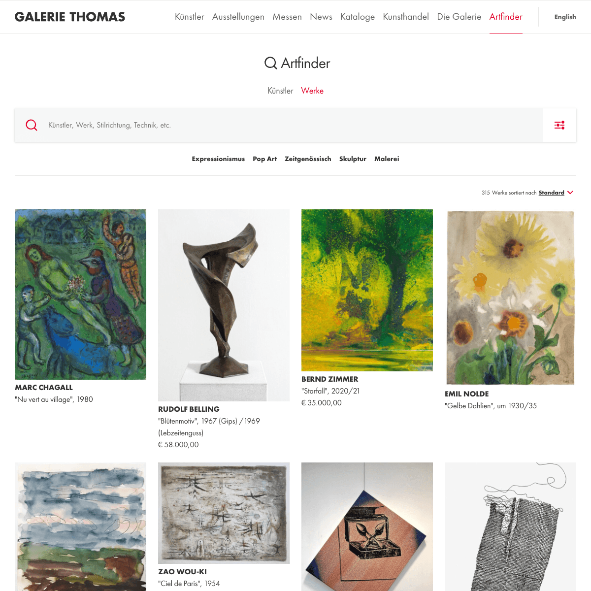 Galerie Thomas – Website