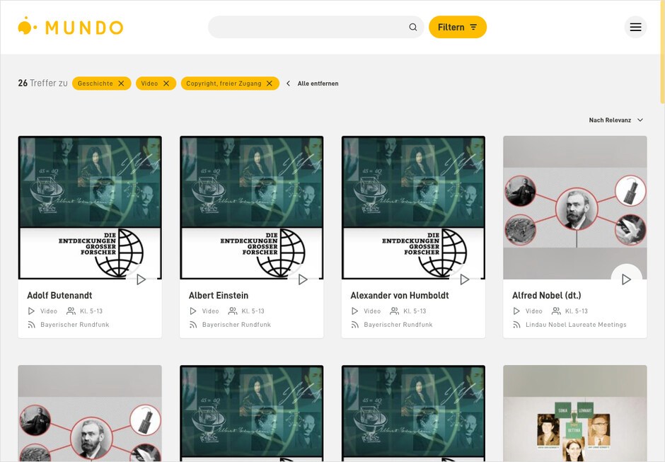 MUNDO – Bildungsmediathek – Website