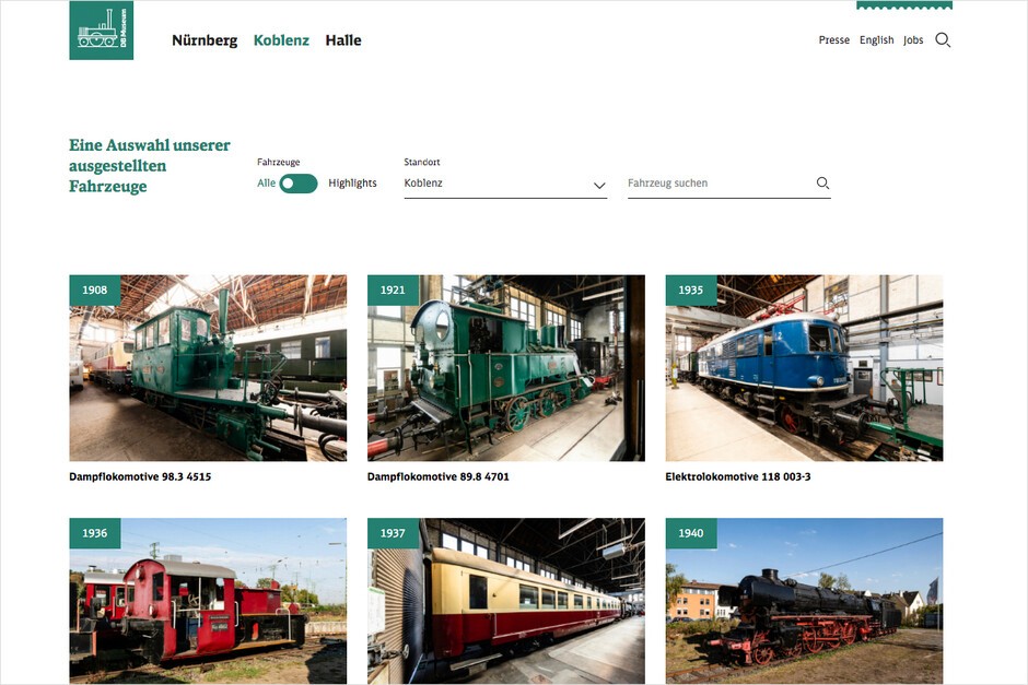Deutsche Bahn Museum – Website