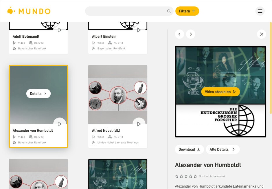 MUNDO – Bildungsmediathek – Website