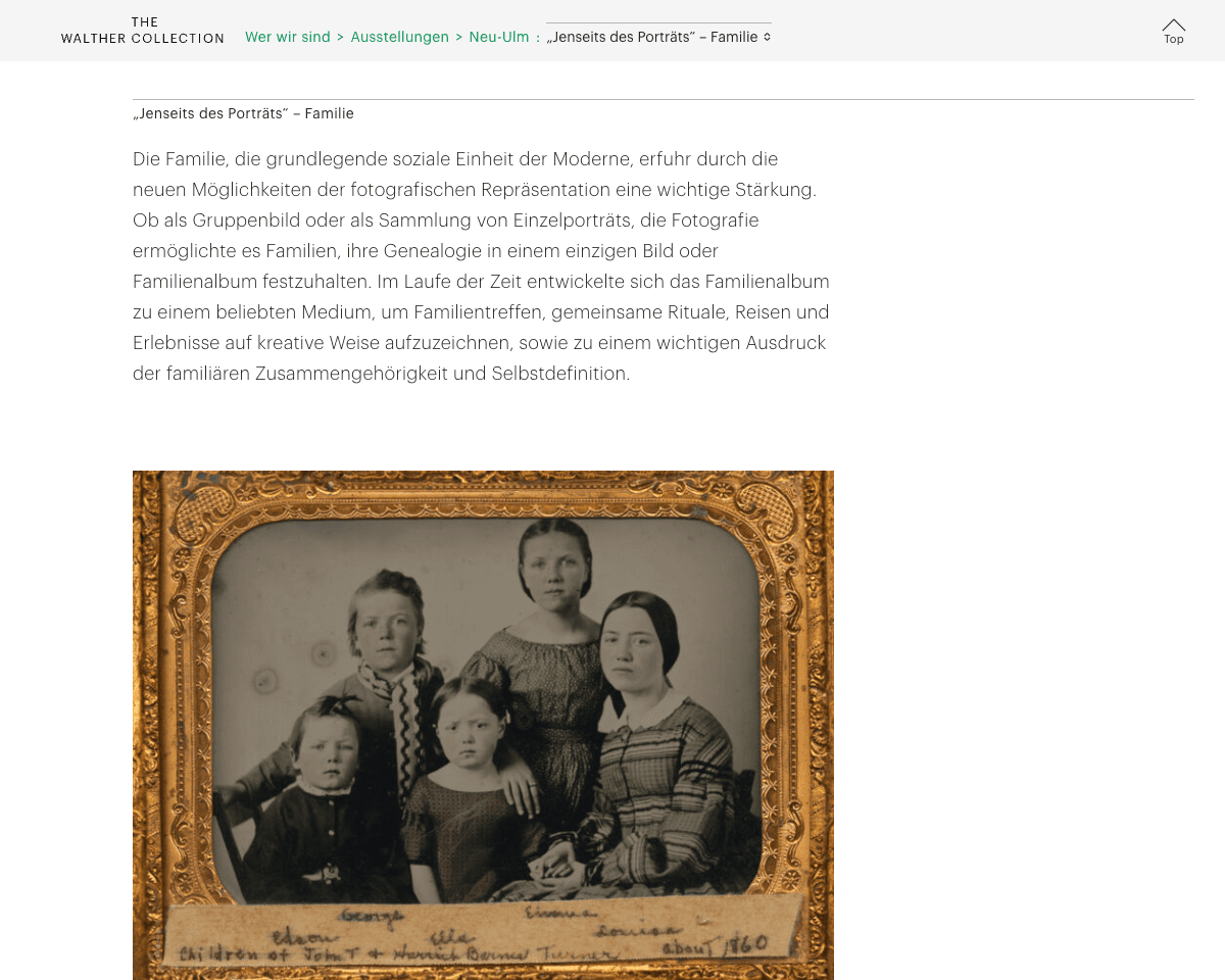 The Walther Collection – Website
