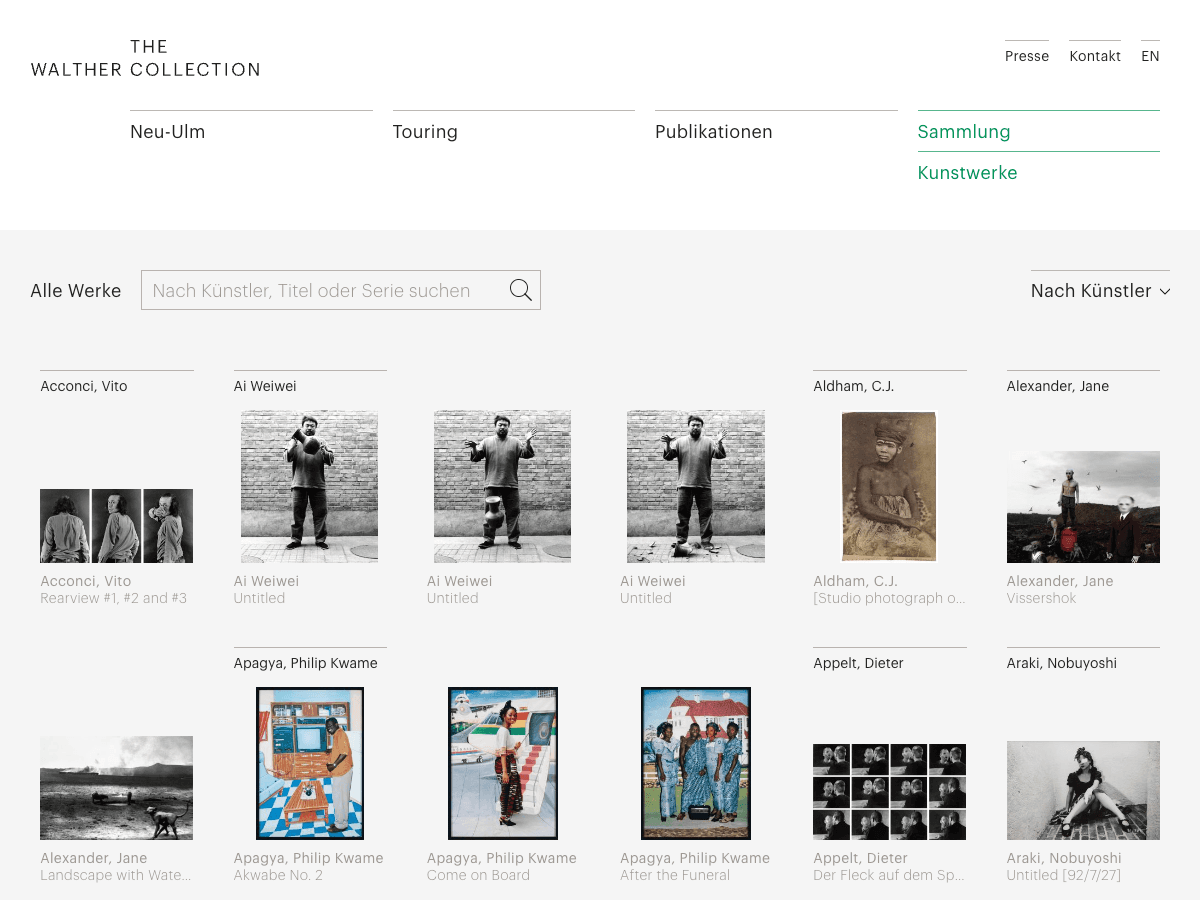 The Walther Collection – Website