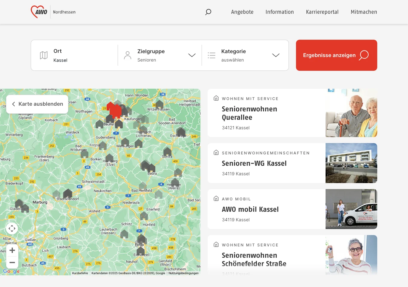 AWO Nordhessen – Website