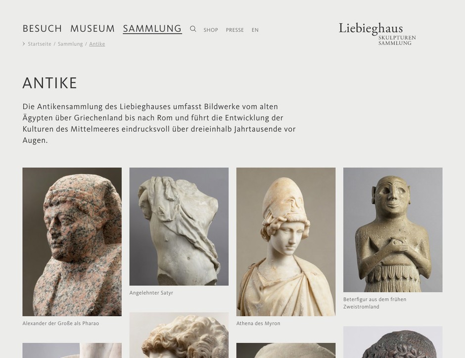Liebieghaus Skulpturen Sammlung – Website
