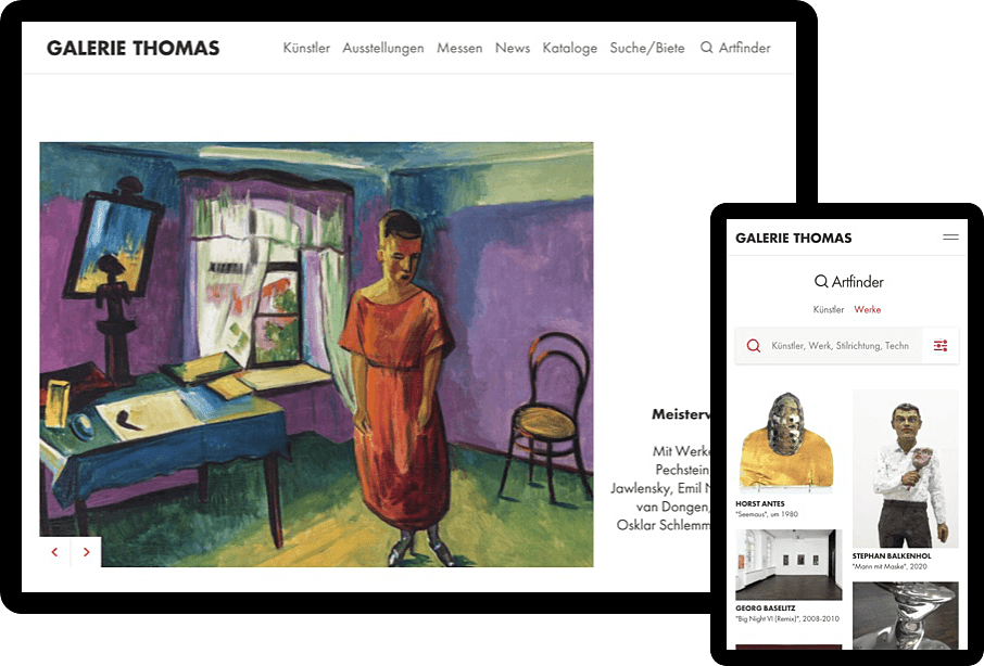 Galerie Thomas – Website